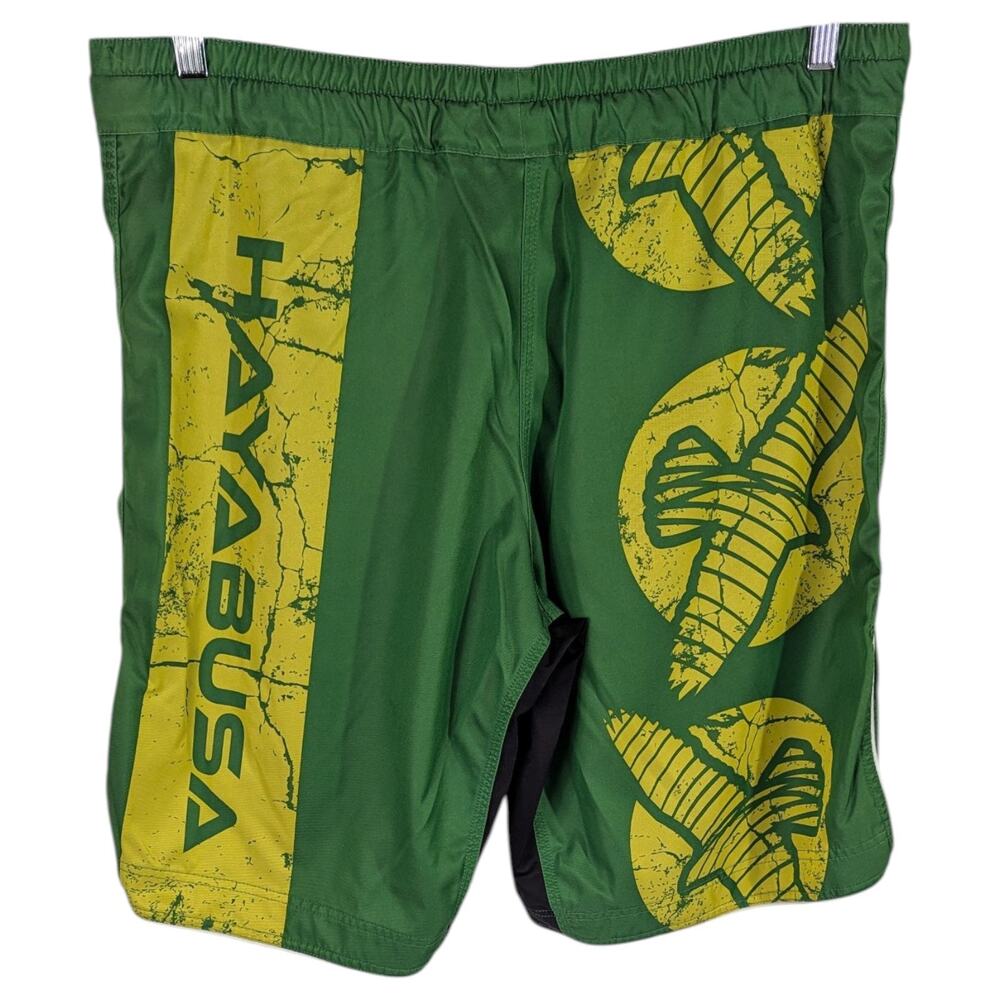 Hayabusa Shorts Mma Fighting Size 38 Green Yellow (Flaw) View 2